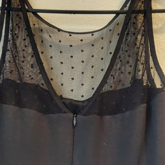 TRF Zara Collection Black Sheer Top Sleevess Fit Flare Dress, Size 5 - Picture 5 of 8